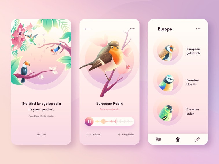 gradient birds app